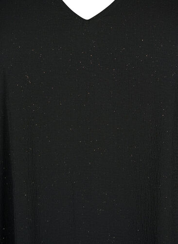 FLASH - Long sleeve dress with glitter, Black w. Silver , Packshot image number 2