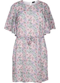 Floral dress with tie band