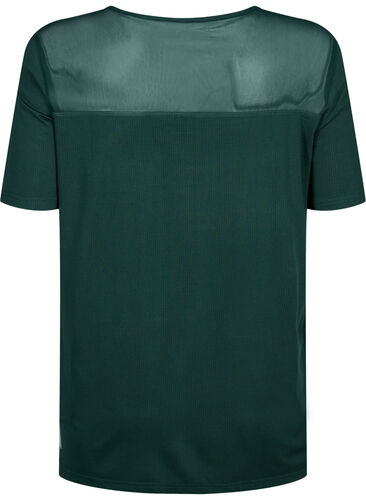 Short-sleeved training t-shirt with mesh, Scarab, Packshot image number 1