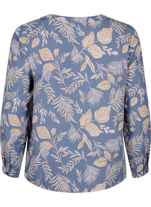 FLASH - Long sleeve blouse with print, Delft AOP, Packshot image number 1