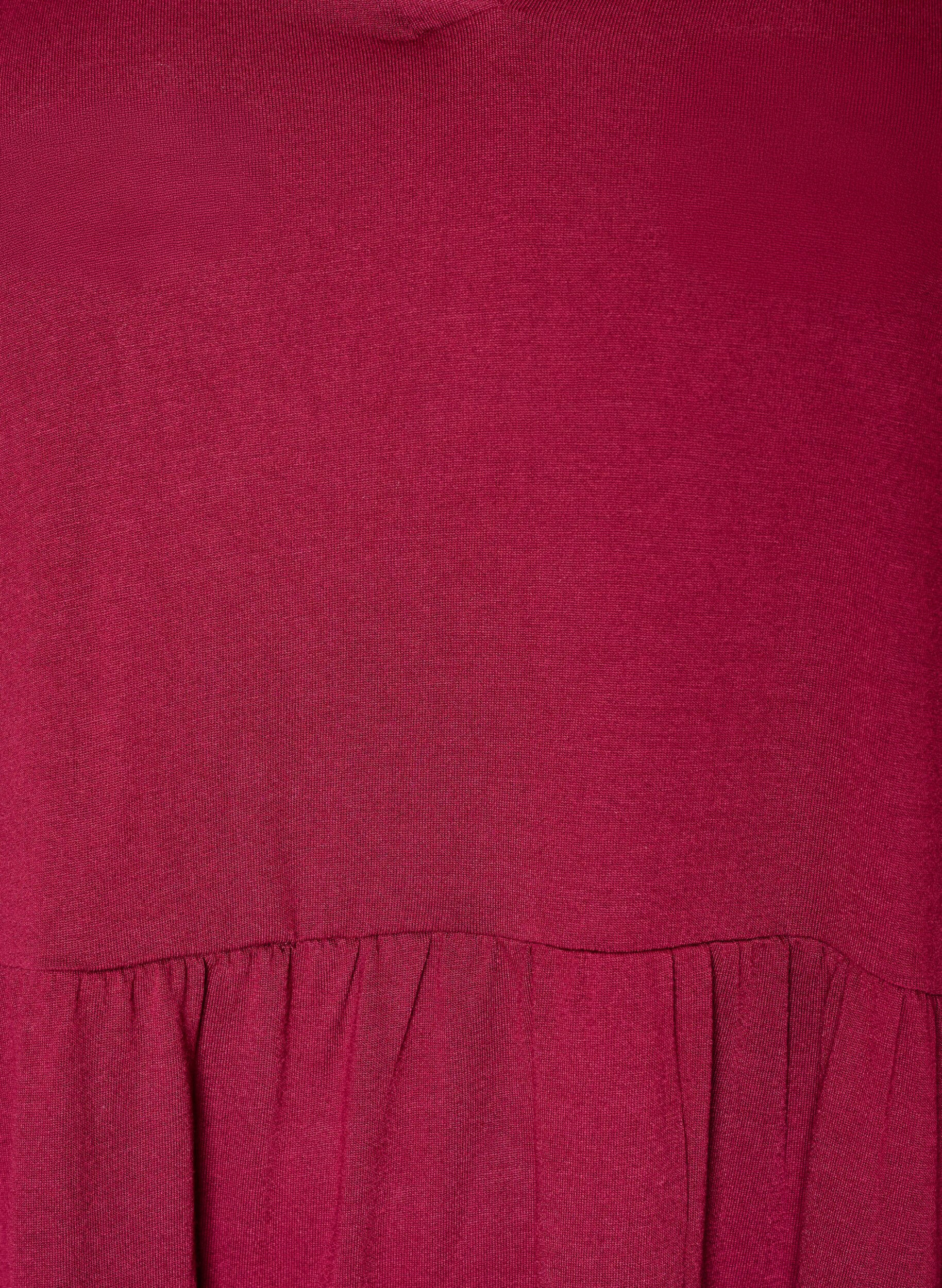 ZizzifashionJersey dress with lace details and a layered skirt, Red, Packshot image number 2