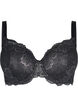 Cup bra with lace and underwire, Black, Packshot image number 0