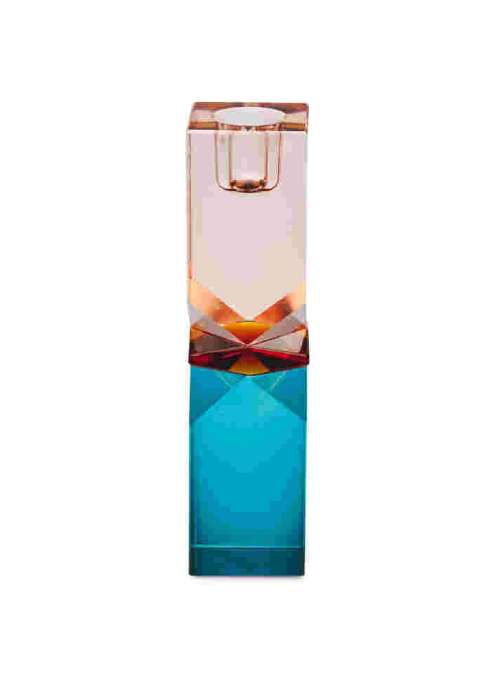 Crystal candle holder, Peach/Amber/Blue, Packshot image number 0