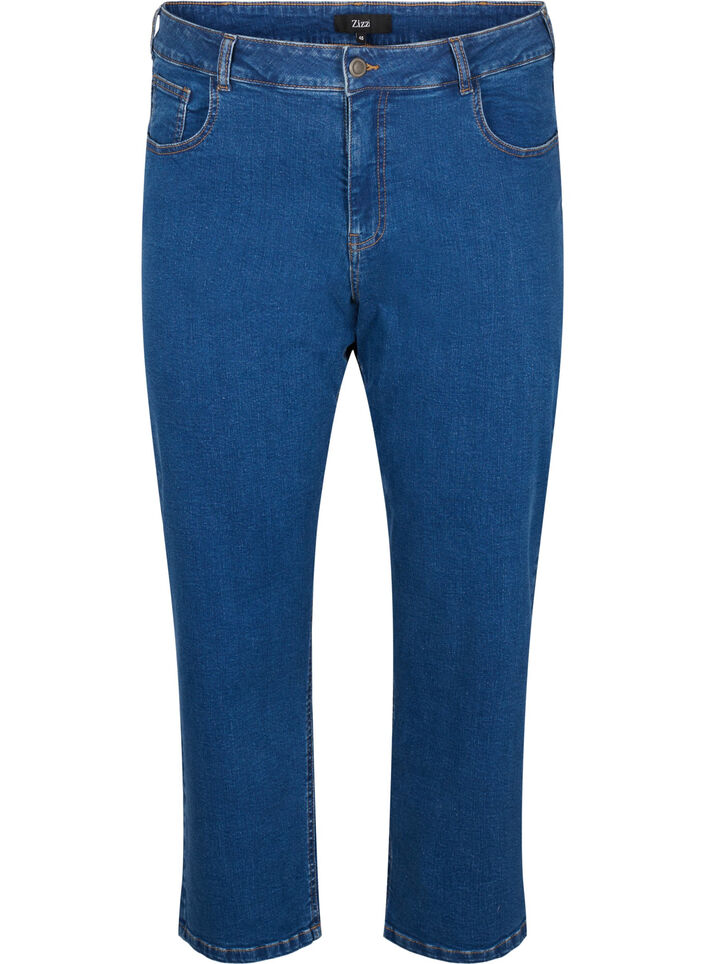 Cropped Vera jeans with a straight fit, Blue, Packshot image number 0
