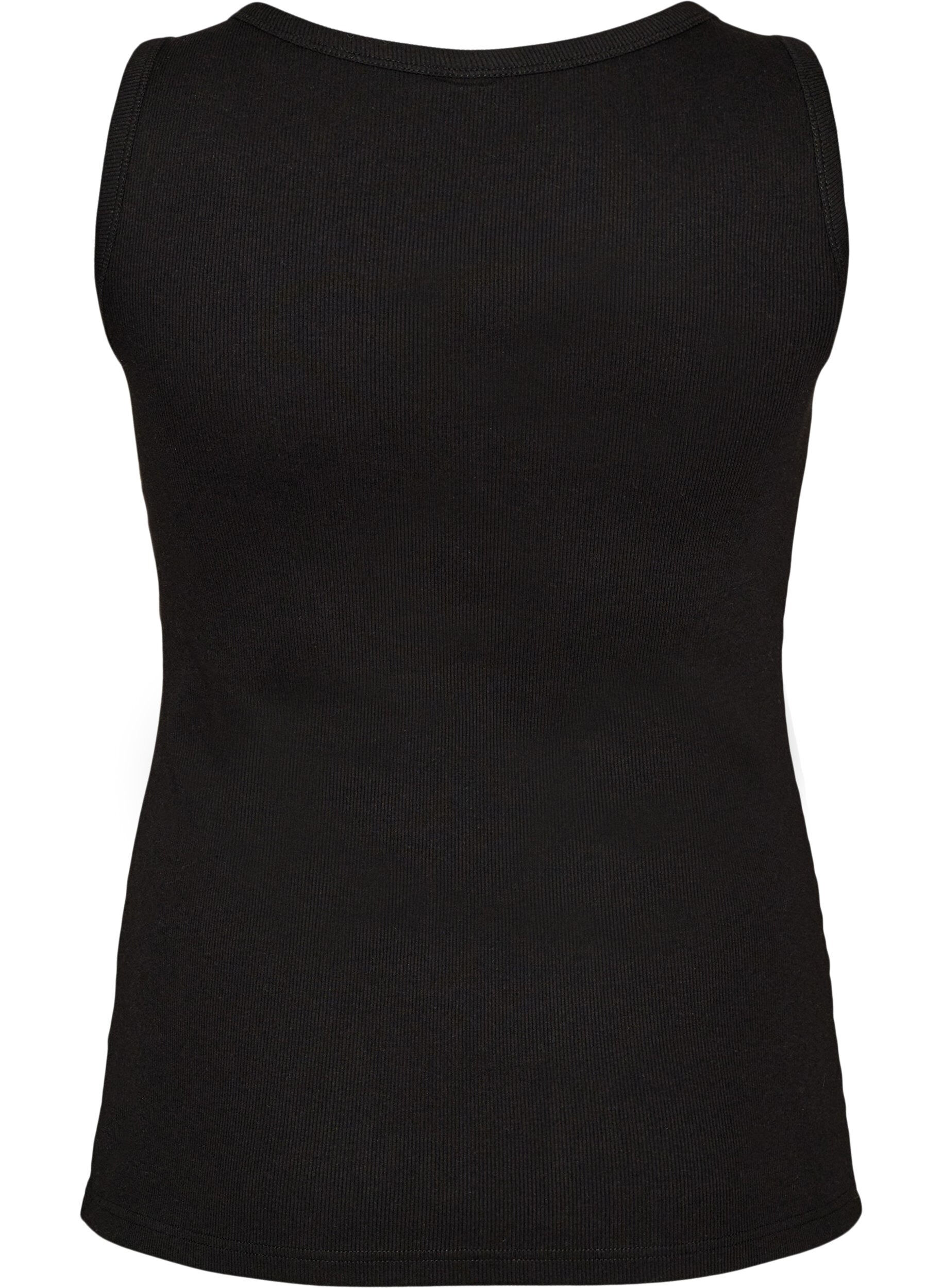 ZizzifashionFitted top with motif, Black, Packshot image number 1