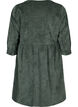 Velvet dress with 3/4-length sleeves and buttons, Deep Forest, Packshot image number 1