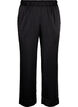 Satin pyjamas pants with elasticated waistband, Black, Packshot image number 0