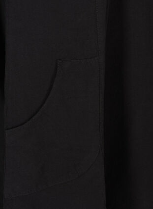 Short-sleeved cotton dress, Black, Packshot image number 3