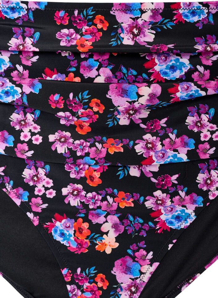 High-waisted patterned bikini bottoms, Purple, Packshot image number 2