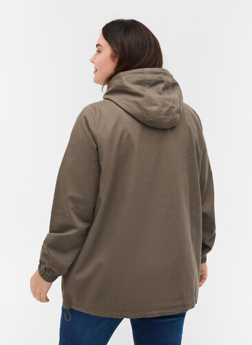 Anorak with a hood and pocket, Bungee Cord , Model image number 1