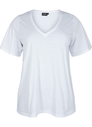 FLASH - 2-pack v-neck t-shirts, White/Black, Packshot image number 2