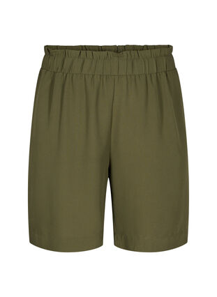 Loose viscose shorts, Ivy Green, Packshot image number 0