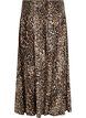 Viscose maxi skirt with smocking, Brown, Packshot image number 1
