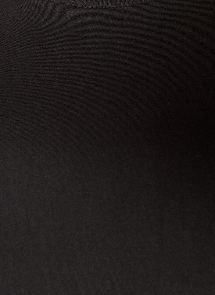 Basic t-shirt with long sleeves, Black, Packshot image number 2