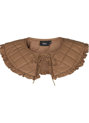 Quilted collar with ruffled edges, Toasted Coconut, Packshot image number 0