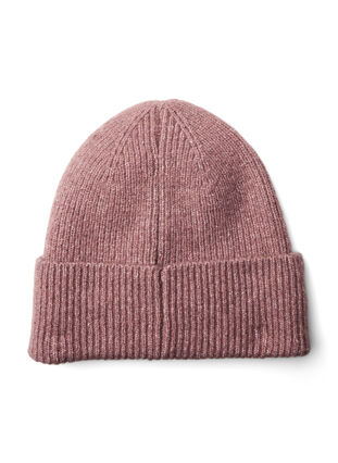 Knitted beanie with wool, Rose Taupe, Packshot image number 1
