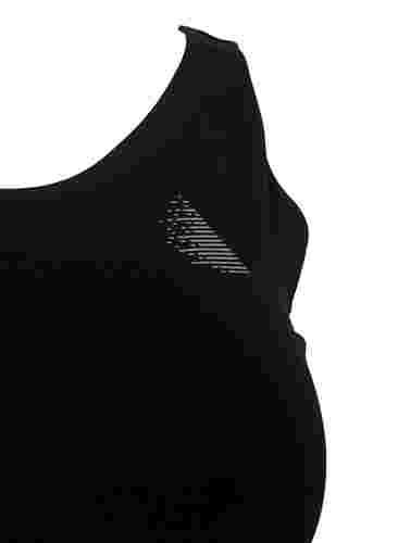 Sports bra with cut out part, Black, Packshot image number 2