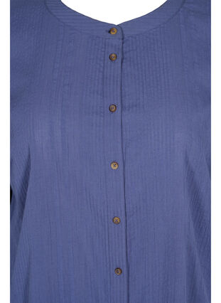 Cotton shirt dress with 3/4 sleeves, Nightshadow Blue, Packshot image number 2