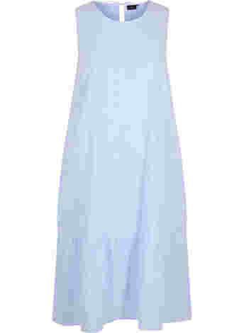 Sleeveless cotton dress with stripes