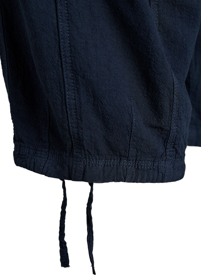 Cotton Capri trousers, Blue, Packshot image number 3