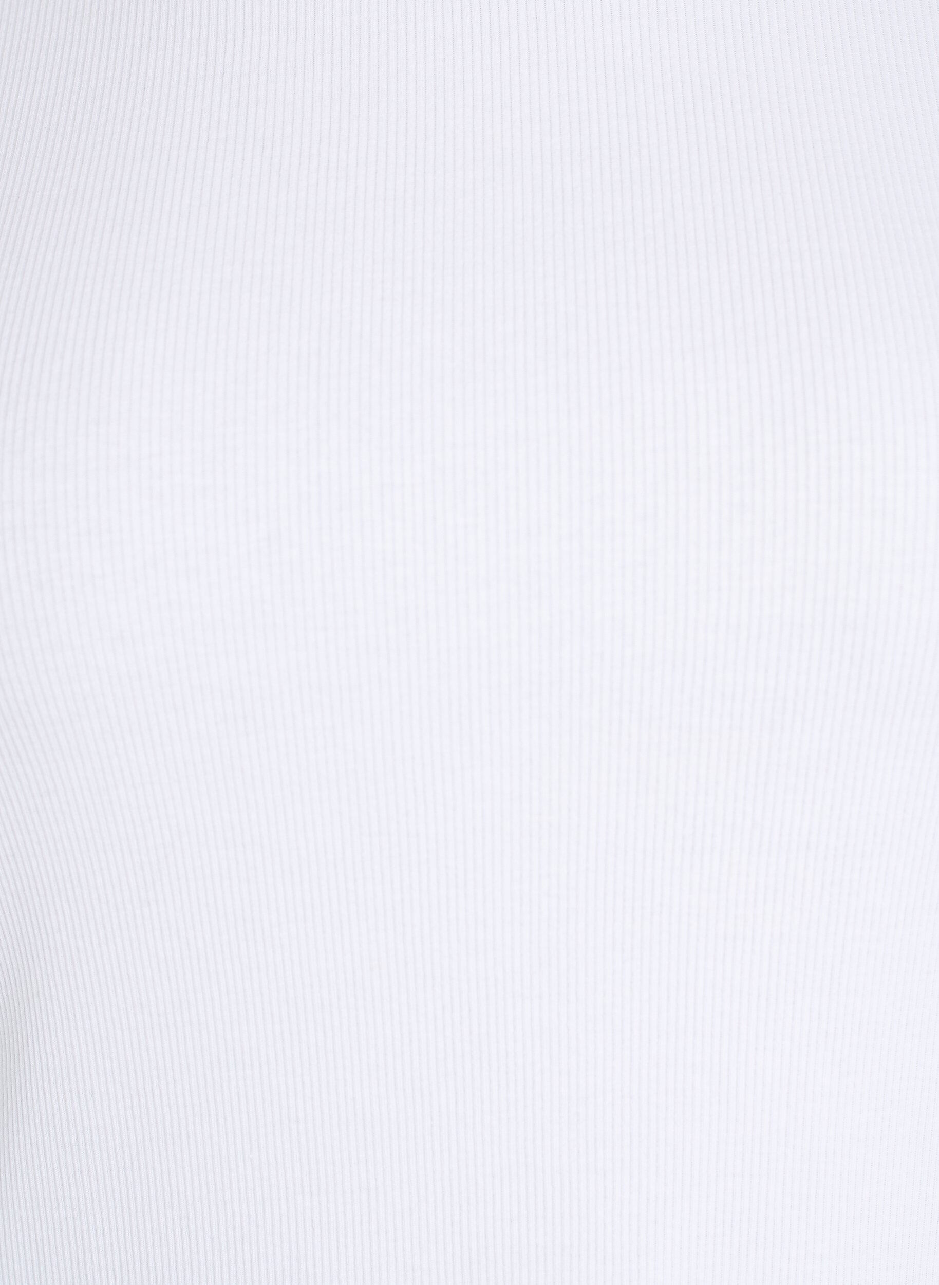 Zizzifashion Basic ribbed t-shirt with a round neck, White, Packshot image number 2