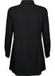 Long viscose shirt with long sleeves, Black, Packshot image number 1