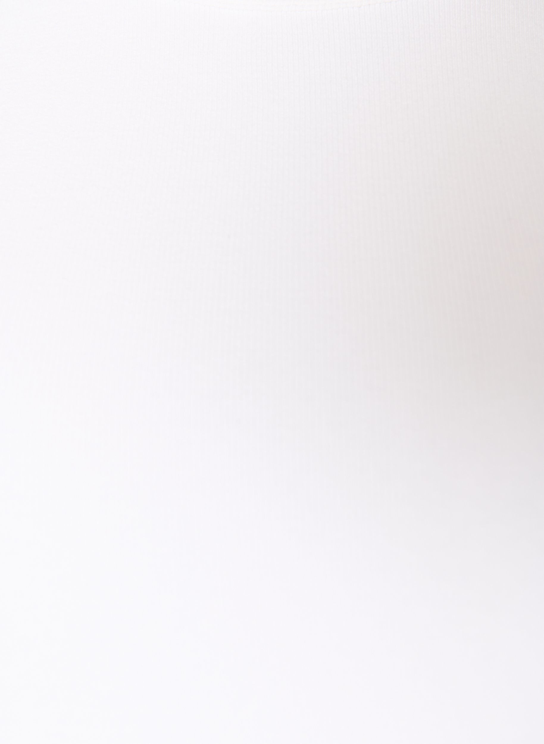 ZizzifashionCotton ribbed top with high neck, White, Packshot image number 2