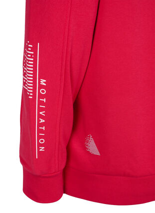 Sweatshirt with hood and text print, Barberry, Packshot image number 3