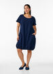 Short-sleeved cotton dress, Blue, Model image number 1