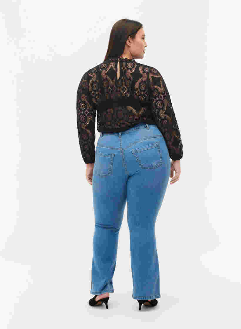 High-waisted Ellen bootcut jeans, Light blue, Model image number 1