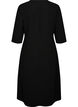 Jersey dress with draping and decorative buckle, Black, Packshot image number 1