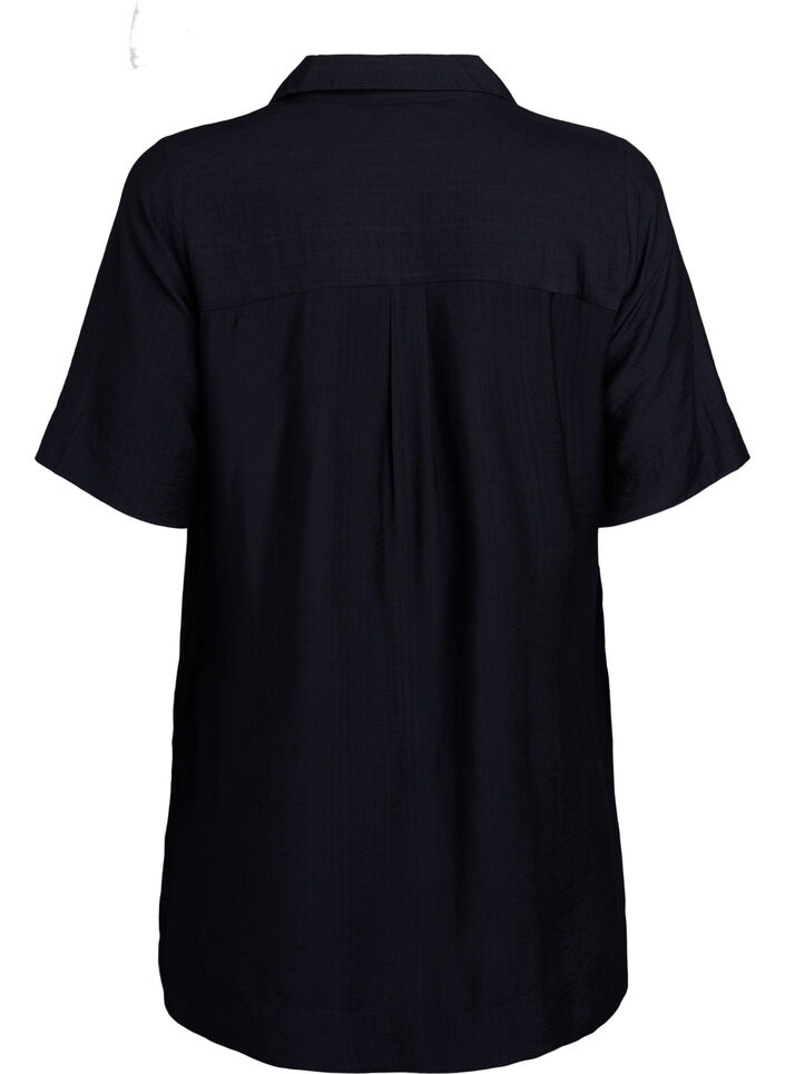 Tunic with collar and side pockets, Black, Packshot image number 1