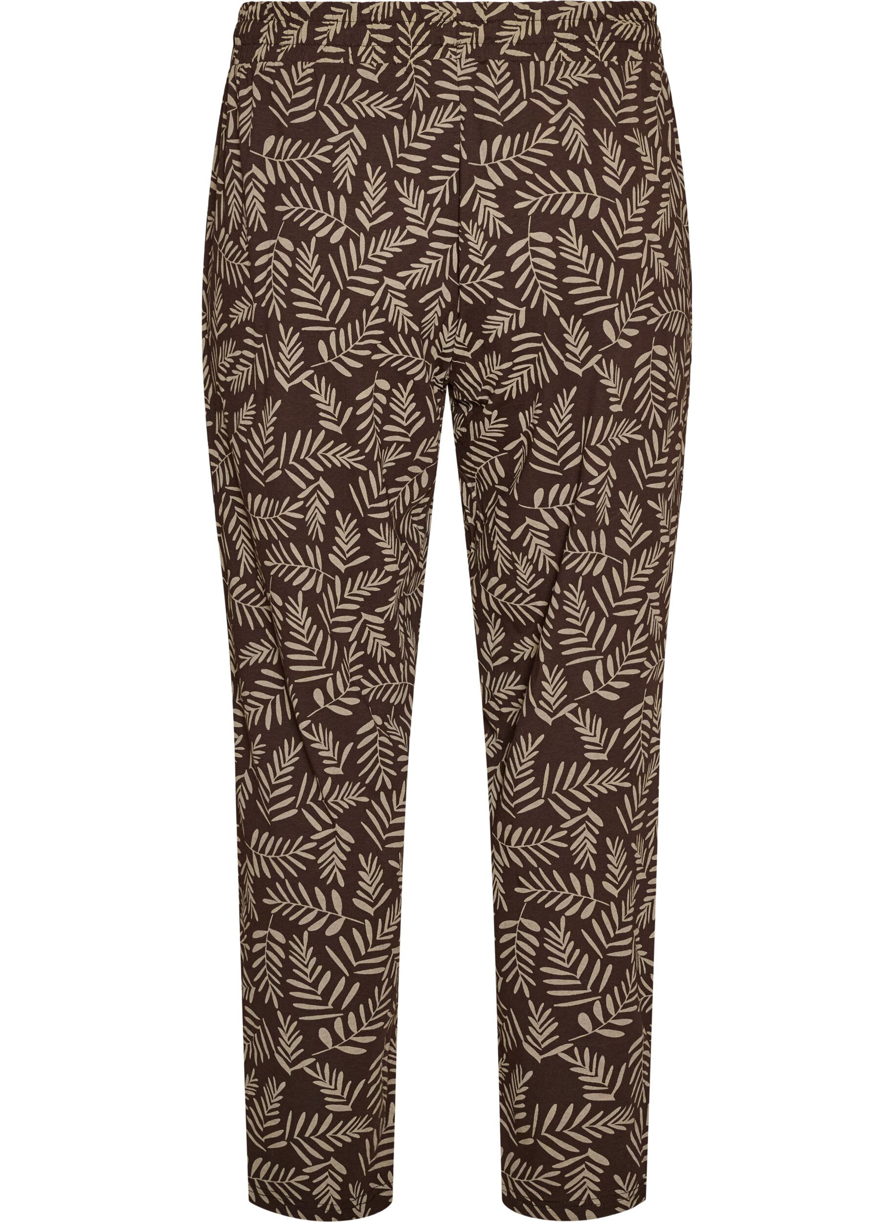 ZizzifashionCotton pyjamas pants with print, Brown, Packshot image number 1