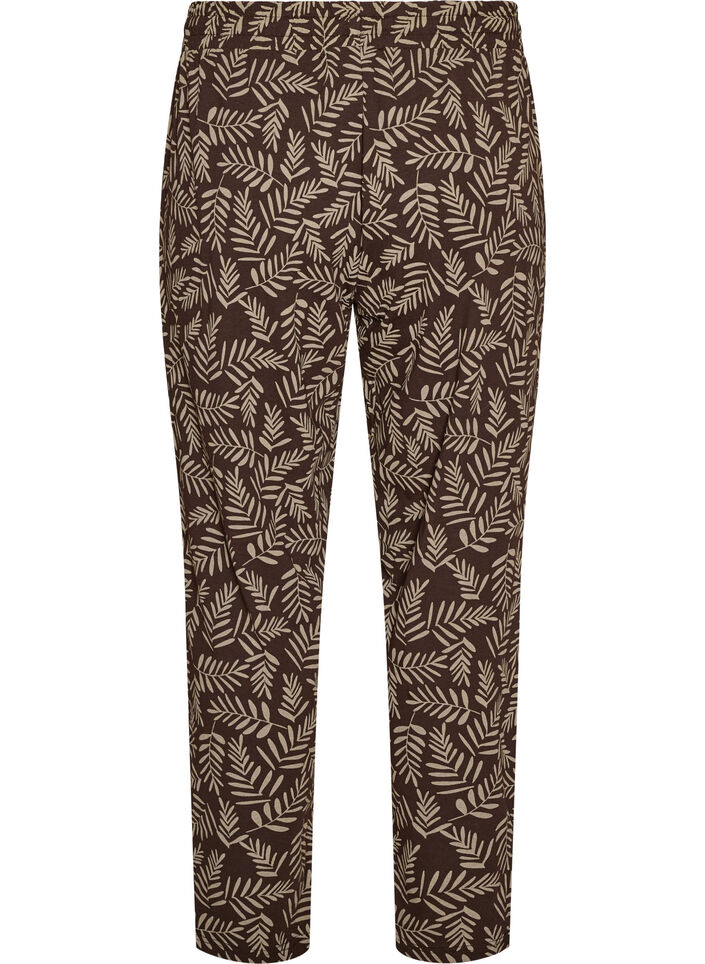 Cotton pyjamas pants with print, Brown, Packshot image number 1