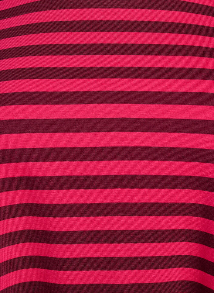 Long striped night T-shirt, Pink, Packshot image number 2