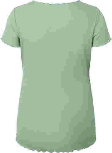 Maternity t-shirt in rib, Green Bay, Packshot image number 1