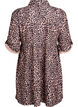 Velvet dress with leopard print, Brown, Packshot image number 1