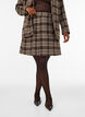Short checked skirt with A-line fit, Brown, Model image number 0