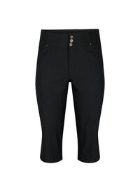 	 Tight-fitting high-waisted capri trousers