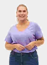 2-pack basic cotton t-shirt, Paisley Purple/Navy, Model