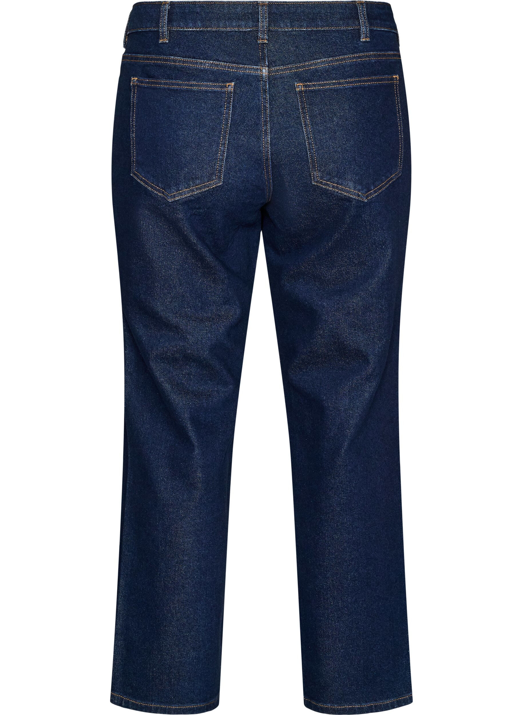 ZizzifashionCropped straight fit jeans with a regular waist, Blue, Packshot image number 1