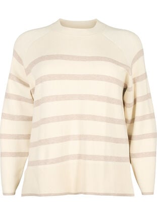 Viscose blend pullover with side slit	, Birch W/Simply T., Packshot image number 0