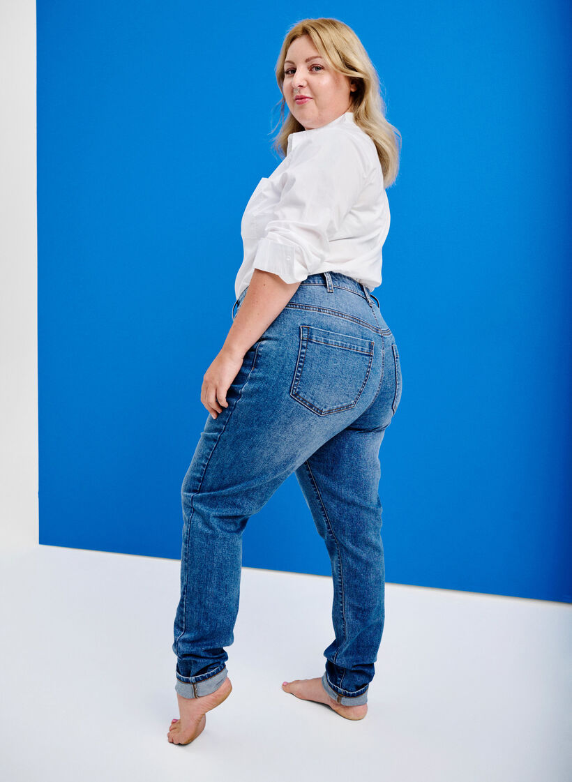 Amy jeans with a high waist and super slim fit, Light Blue, Image image number 0