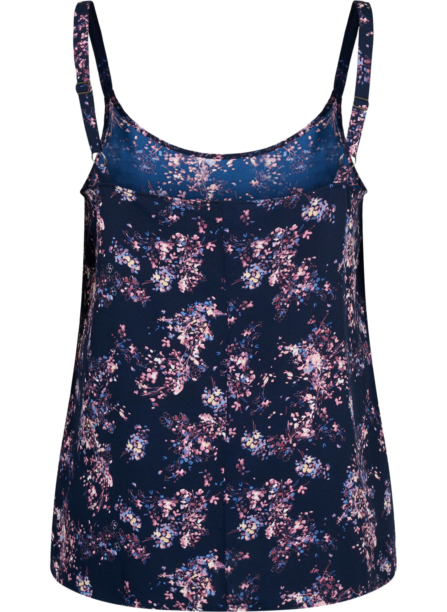 Zizzifashion FLASH - Top with print, Navy Rose Flower, Packshot image number 1
