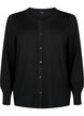 Knitted cardigan with round neck and buttons, Black, Packshot image number 0