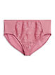 Microfibre panties with mesh and embroidery, Red, Packshot image number 0