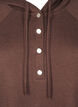 Long-sleeved sweat dress with hood, Chocolate M. Mél., Packshot image number 2