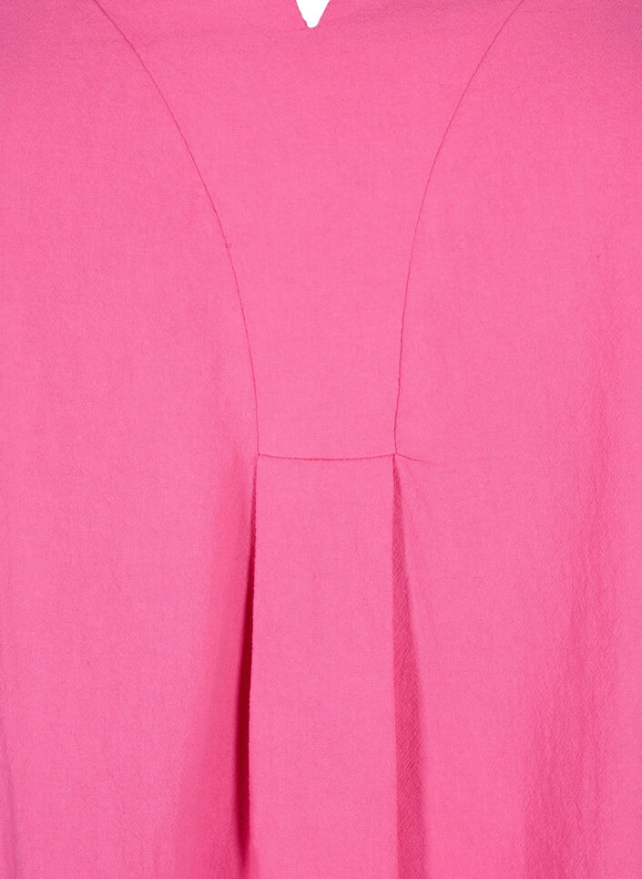FLASH - Cotton blouse with half-length sleeves, Raspberry Rose, Packshot image number 2