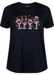 Christmas t-shirts in 100% cotton, Black w. Drinks, Packshot image number 0