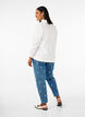 Mille mom fit jeans with embroidery, Light Blue, Model image number 1
